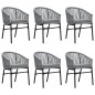 vidaXL Juego de comedor de jardín 7 piezas ratán sintético gris vidaXL Juego de comedor de jardín 7 piezas ratán sintético gris