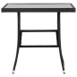 vidaXL Mesa de jardín 80x80x74 cm ratán sintético negro vidaXL Mesa de jardín 80x80x74 cm ratán sintético negro