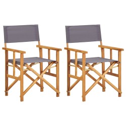 vidaXL Sillas de director 2 unidades madera maciza de acacia