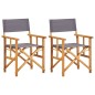 vidaXL Sillas de director 2 unidades madera maciza de acacia