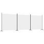 vidaXL Biombo divisor de 3 paneles de tela blanco 525x180 cm vidaXL Biombo divisor de 3 paneles de tela blanco 525x180 cm