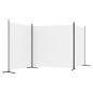vidaXL Biombo divisor de 3 paneles de tela blanco 525x180 cm vidaXL Biombo divisor de 3 paneles de tela blanco 525x180 cm