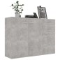 vidaXL Aparador de madera contrachapada gris hormigón 105x30x75 cm vidaXL Aparador de madera contrachapada gris hormigón 105x30x75 cm