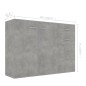 vidaXL Aparador de madera contrachapada gris hormigón 105x30x75 cm vidaXL Aparador de madera contrachapada gris hormigón 105x30x75 cm