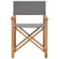 vidaXL Silla de director madera maciza de teca gris vidaXL Silla de director madera maciza de teca gris