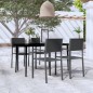 vidaXL Juego de comedor para jardín 5 piezas negro vidaXL Juego de comedor para jardín 5 piezas negro