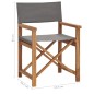 vidaXL Silla de director madera maciza de teca gris vidaXL Silla de director madera maciza de teca gris