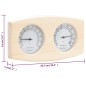 vidaXL Higrotermógrafo y reloj de arena para sauna 2 en 1 madera pino vidaXL Higrotermógrafo y reloj de arena para sauna 2 en 1 madera pino