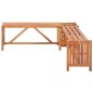 vidaXL Banco esquina jardín con macetero acacia maciza 117x117x40 cm vidaXL Banco esquina jardín con macetero acacia maciza 117x117x40 cm
