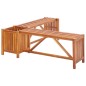 vidaXL Banco esquina jardín con macetero acacia maciza 117x117x40 cm vidaXL Banco esquina jardín con macetero acacia maciza 117x117x40 cm