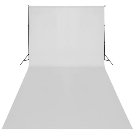 vidaXL Telón de fondo para fotografía algodón blanco 600x300 cm  
