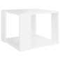 vidaXL Mesa de centro de madera contrachapada blanco 40x40x30 cm