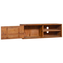 vidaXL Mueble de TV de pared madera maciza de teca 90x30x30 cm