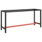 vidaXL Estructura banco de trabajo metal negro y rojo mate 170x50x79cm vidaXL Estructura banco de trabajo metal negro y rojo mate 170x50x79cm