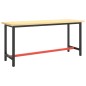 vidaXL Estructura banco de trabajo metal negro y rojo mate 170x50x79cm vidaXL Estructura banco de trabajo metal negro y rojo mate 170x50x79cm