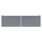vidaXL Arriate de jardín de acero galvanizado gris 160x40x45 cm