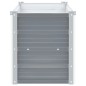 vidaXL Arriate de jardín de acero galvanizado gris 160x40x45 cm