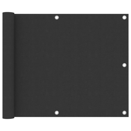 vidaXL Biombo para balcón de tela oxford antracita 75x300 cm