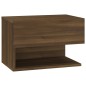 vidaXL Mesita de noche de pared 2 uds marrón oble vidaXL Mesita de noche de pared 2 uds marrón oble