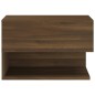 vidaXL Mesita de noche de pared 2 uds marrón oble vidaXL Mesita de noche de pared 2 uds marrón oble