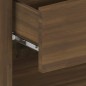vidaXL Mesita de noche de pared 2 uds marrón oble vidaXL Mesita de noche de pared 2 uds marrón oble