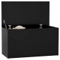 vidaXL Baúl de almacenamiento madera contrachapada negro 84x42x46 cm vidaXL Baúl de almacenamiento madera contrachapada negro 84x42x46 cm