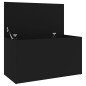 vidaXL Baúl de almacenamiento madera contrachapada negro 84x42x46 cm vidaXL Baúl de almacenamiento madera contrachapada negro 84x42x46 cm