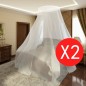 vidaXL Mosquitera redonda 2 piezas 56x325x230 cm vidaXL Mosquitera redonda 2 piezas 56x325x230 cm