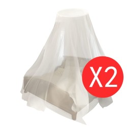 vidaXL Mosquitera redonda 2 piezas 56x325x230 cm
