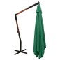 vidaXL Sombrilla voladiza poste de madera verde 400x300 cm vidaXL Sombrilla voladiza poste de madera verde 400x300 cm