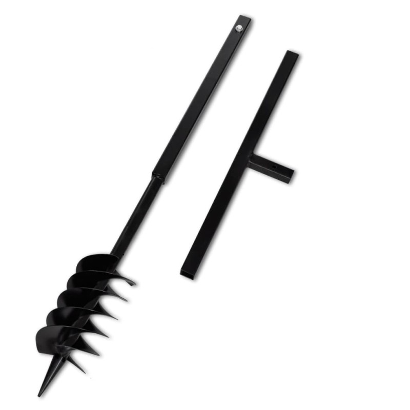 Taladro Negro De Tierra De Acero Con Mango 120 mm Espiral Doble Taladro Negro De Tierra De Acero Con Mango 120 mm Espiral Doble