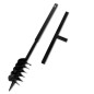 Taladro Negro De Tierra De Acero Con Mango 120 mm Espiral Doble Taladro Negro De Tierra De Acero Con Mango 120 mm Espiral Doble