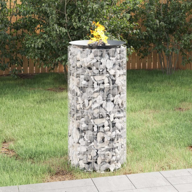 vidaXL Brasero de gaviones hierro galvanizado Ø50 cm vidaXL Brasero de gaviones hierro galvanizado Ø50 cm