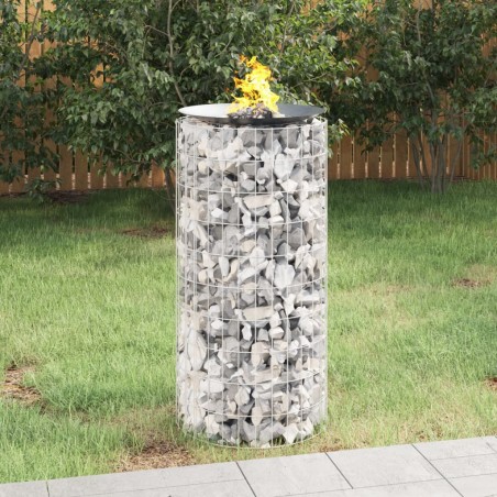 vidaXL Brasero de gaviones hierro galvanizado Ø50 cm