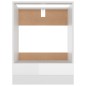 vidaXL Armario de horno madera ingeniería blanco brillo 60x46x81,5 cm