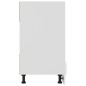 vidaXL Armario de horno madera ingeniería blanco brillo 60x46x81,5 cm