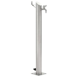 vidaXL Columna de agua de jardín acero inoxidable redonda 95 cm