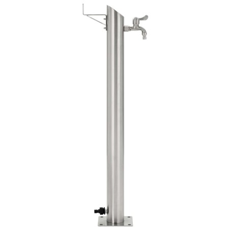 vidaXL Columna de agua de jardín acero inoxidable redonda 95 cm