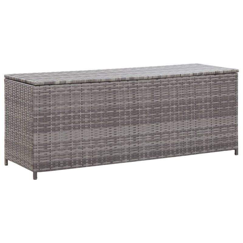 vidaXL Caja de almacenaje de jardín ratán sintético gris 120x50x60 cm vidaXL Caja de almacenaje de jardín ratán sintético gris 120x50x60 cm