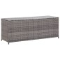 vidaXL Caja de almacenaje de jardín ratán sintético gris 120x50x60 cm vidaXL Caja de almacenaje de jardín ratán sintético gris 120x50x60 cm