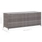 vidaXL Caja de almacenaje de jardín ratán sintético gris 120x50x60 cm vidaXL Caja de almacenaje de jardín ratán sintético gris 120x50x60 cm