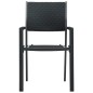 vidaXL Juego de comedor para jardín 9 piezas negro
