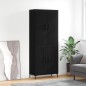 vidaXL Aparador alto madera contrachapada negro 69,5x34x180 cm vidaXL Aparador alto madera contrachapada negro 69,5x34x180 cm