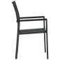 vidaXL Juego de comedor para jardín 9 piezas negro