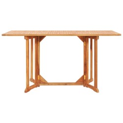 vidaXL Mesa de jardín plegable Butterfly madera de teca 150x90x75 cm