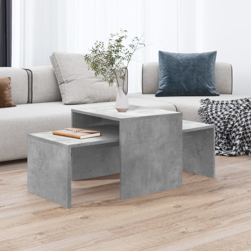 vidaXL Mesa de centro madera contrachapada gris hormigón 100x48x40 cm vidaXL Mesa de centro madera contrachapada gris hormigón 100x48x40 cm