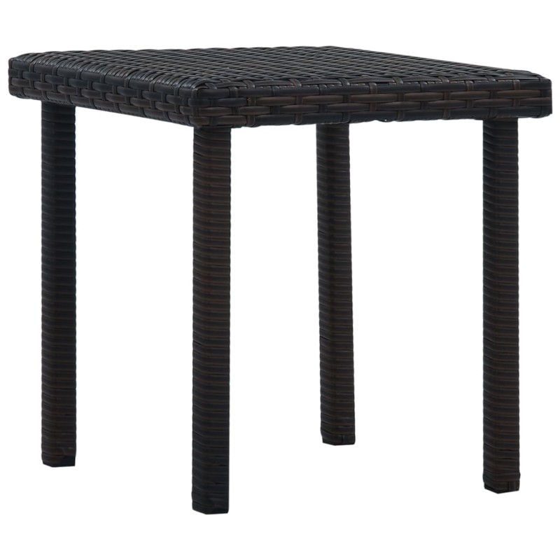 vidaXL Mesita de centro de jardín ratán sintético marrón 40x40x40 cm vidaXL Mesita de centro de jardín ratán sintético marrón 40x40x40 cm