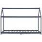 vidaXL Estructura de cama infantil madera maciza pino gris 90x200 cm vidaXL Estructura de cama infantil madera maciza pino gris 90x200 cm