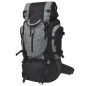 vidaXL Mochila excursionismo XXL 75 L Negro y gris vidaXL Mochila excursionismo XXL 75 L Negro y gris