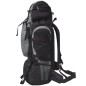 vidaXL Mochila excursionismo XXL 75 L Negro y gris vidaXL Mochila excursionismo XXL 75 L Negro y gris